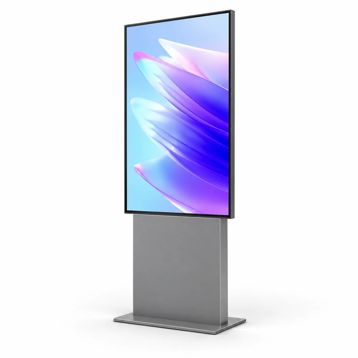Мобильная стойка для уличного 75″ QLED дисплея MTG-1FS75