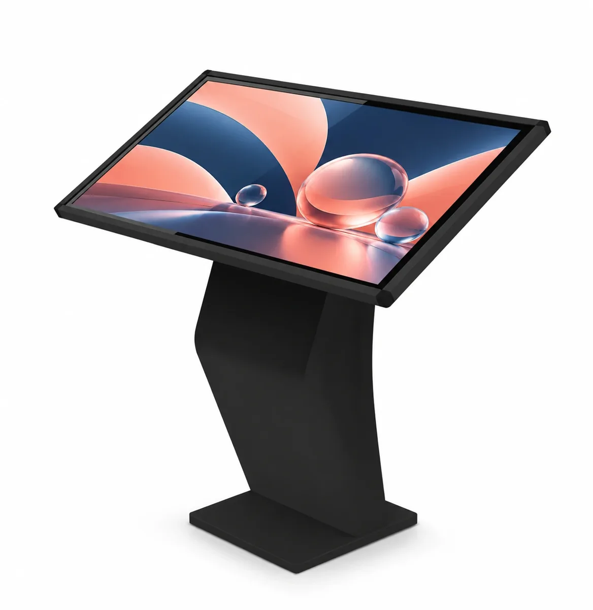 Напольный интерактивный киоск 21,5″ Z-формы с емкостным сенсором MTG-220FSIK-CT-IR