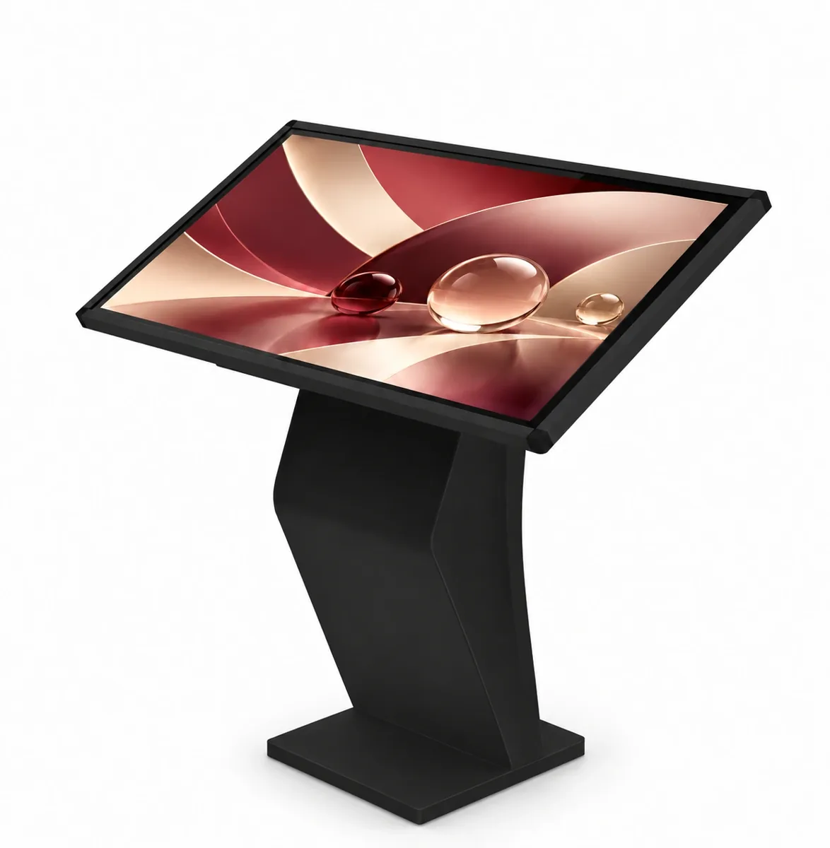 Напольный интерактивный киоск 65″ Z-формы с емкостным сенсором MTG-6500FSIK-CT-IR