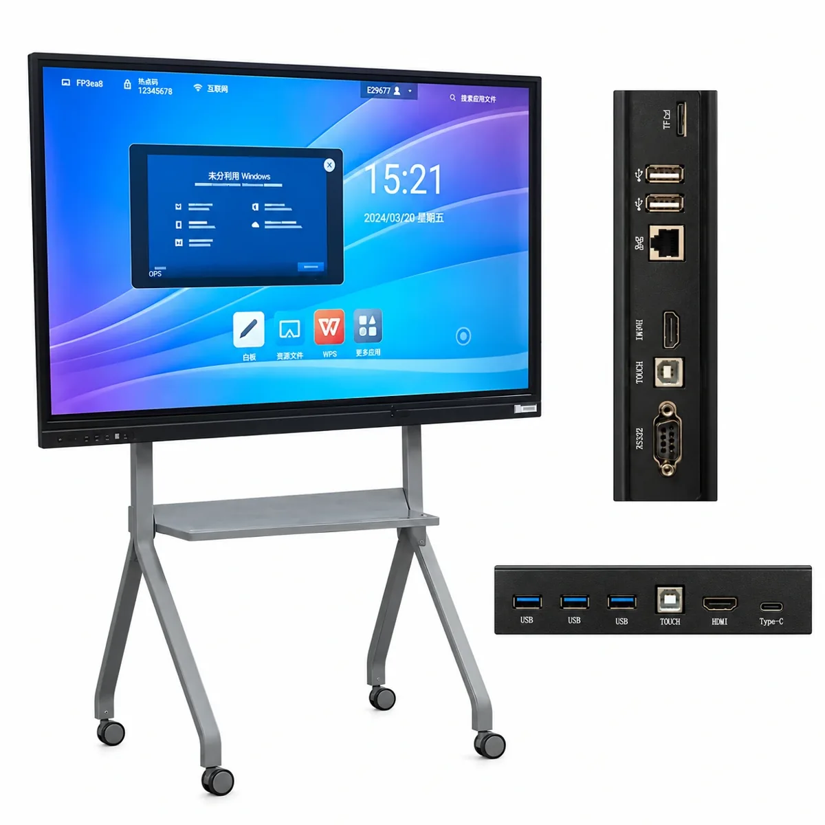 Интерактивная панель 65″ серии «Бизнес» 4K, Android 12 / 14 MTG-DW65HTV100Q