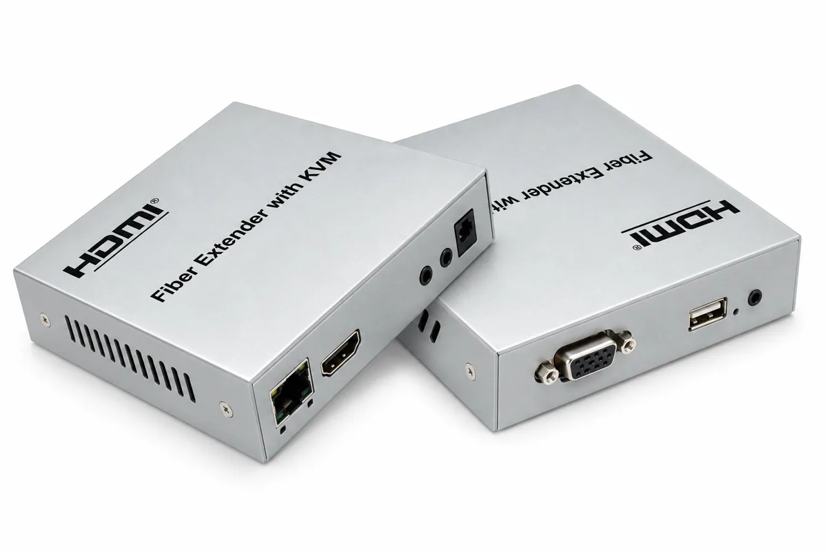 Оптоволоконный HDMI/KVM-удлинитель MTG-HDES19, 20 км