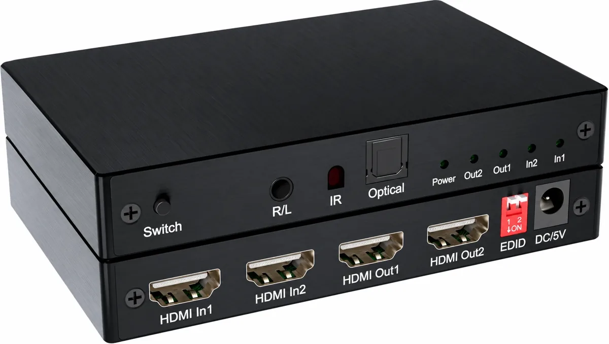 HDMI-матрица 2×2 4K с аудиовыходом MTG-HDMX05-N