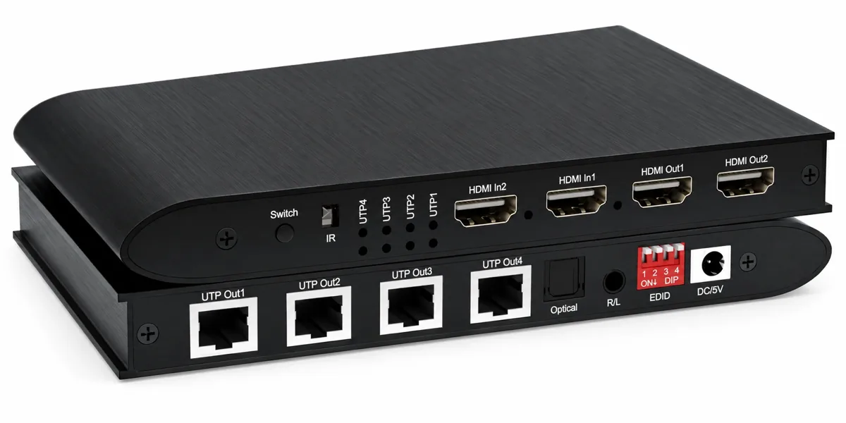 HDMI-удлинитель-распределитель MTG-HDSS2-6, 2×6, 4K, 120 м