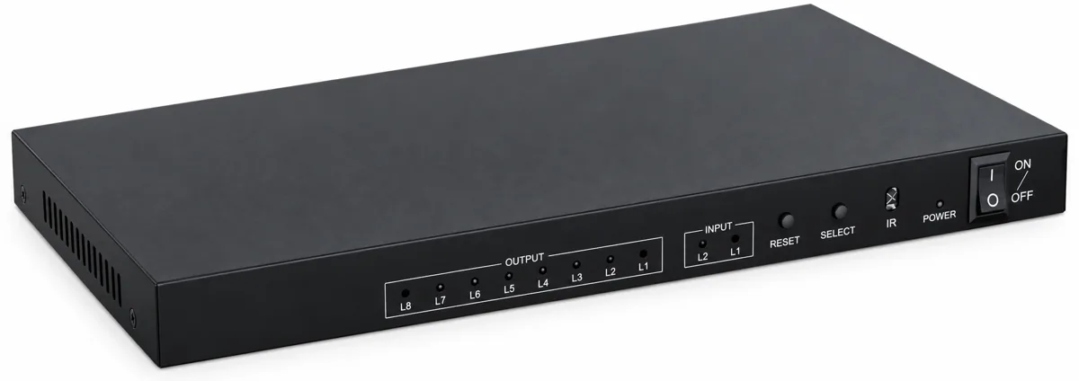 HDMI 2.0 switch/splitter MTG-HDSS2-8-V2.0, 2×8, 4K@60 Гц