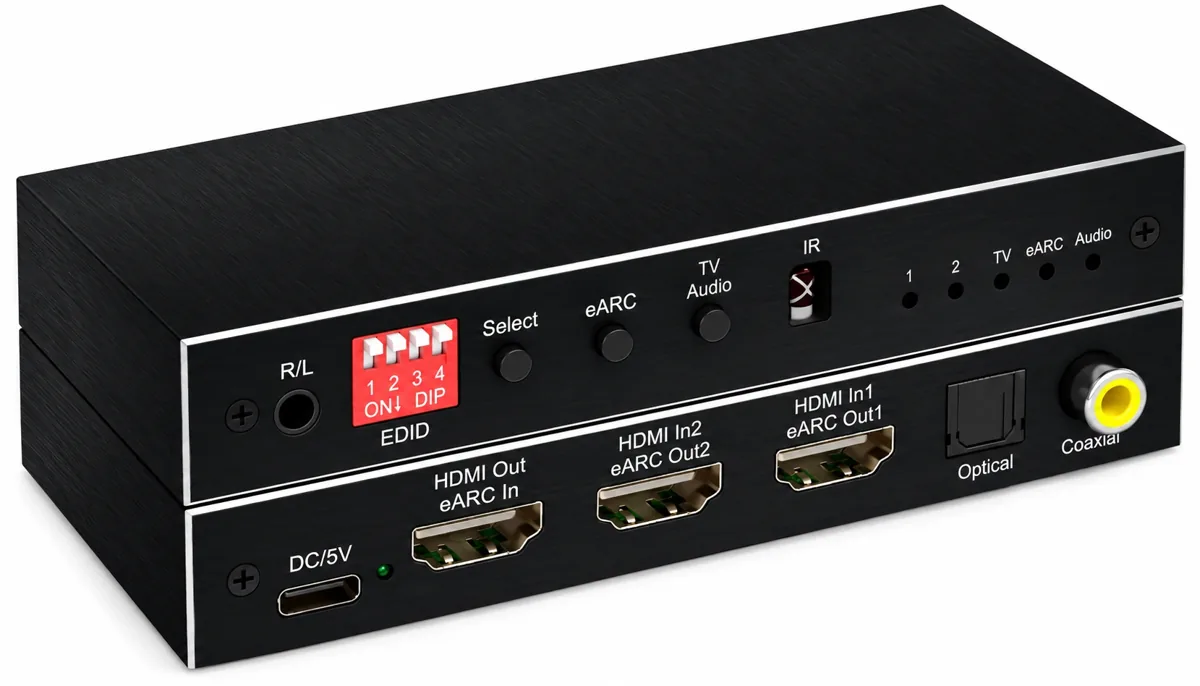 Двунаправленный HDMI/eARC-коммутатор MTG-HDSW2-E, 2 порта