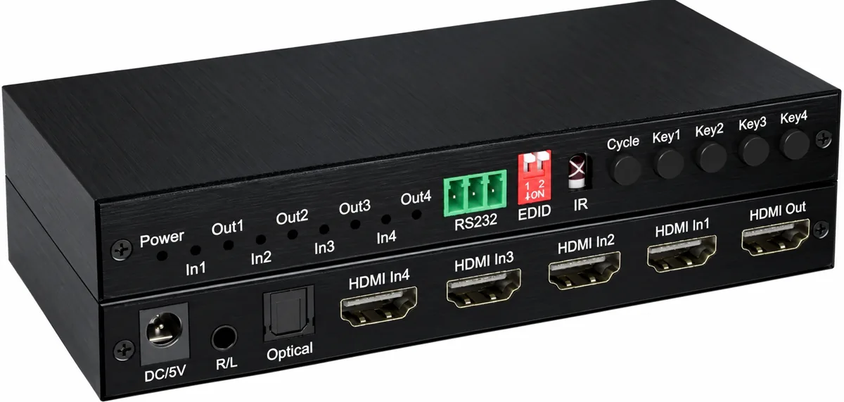 Автоматический HDMI-коммутатор 4×1 4K60 MTG-HDSW4-A