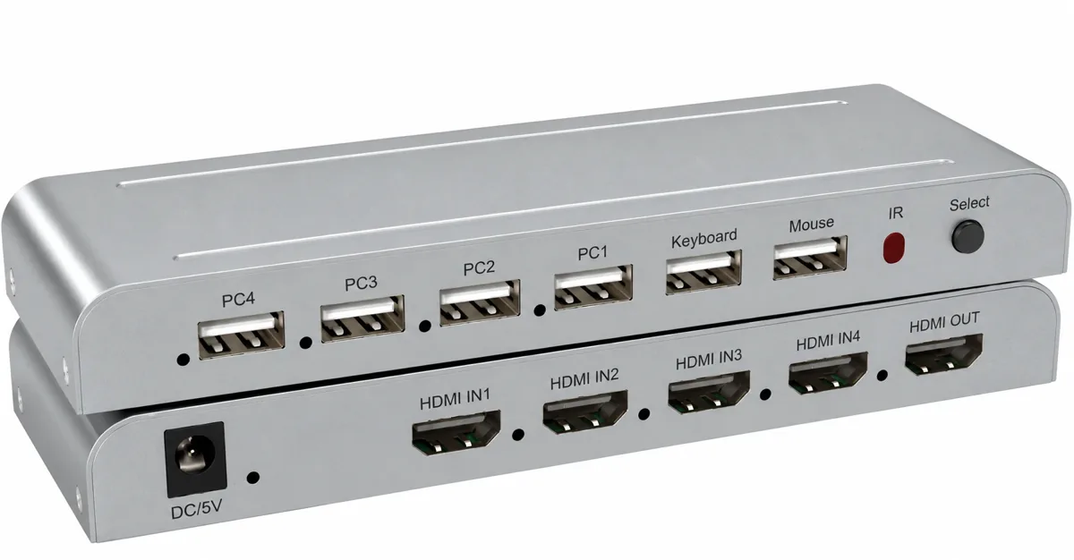 HDMI KVM-коммутатор 4×1 4K60 MTG-HDSW4-KVM-V2.0