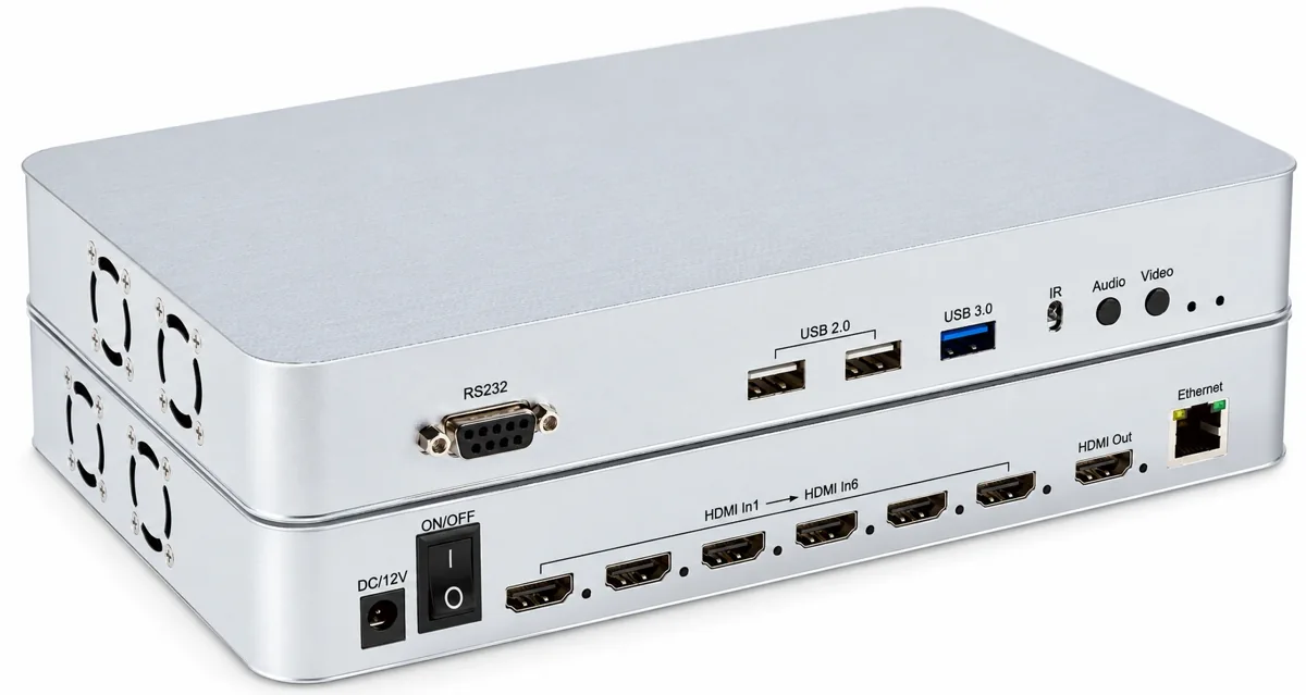 Бесшовный HDMI multiviewer MTG-HDSW6-Q, 6×1, 4K